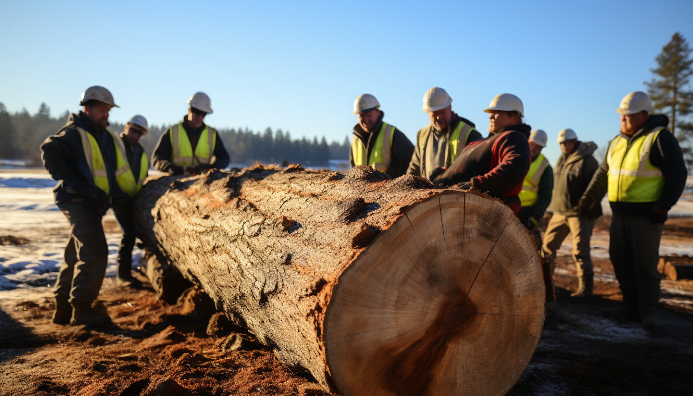 Construction en rondins de bois